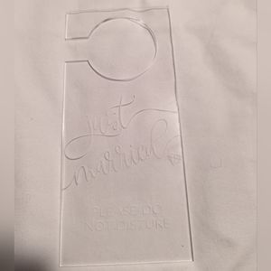 Just Married Acrylic Door Sign (Wedding)